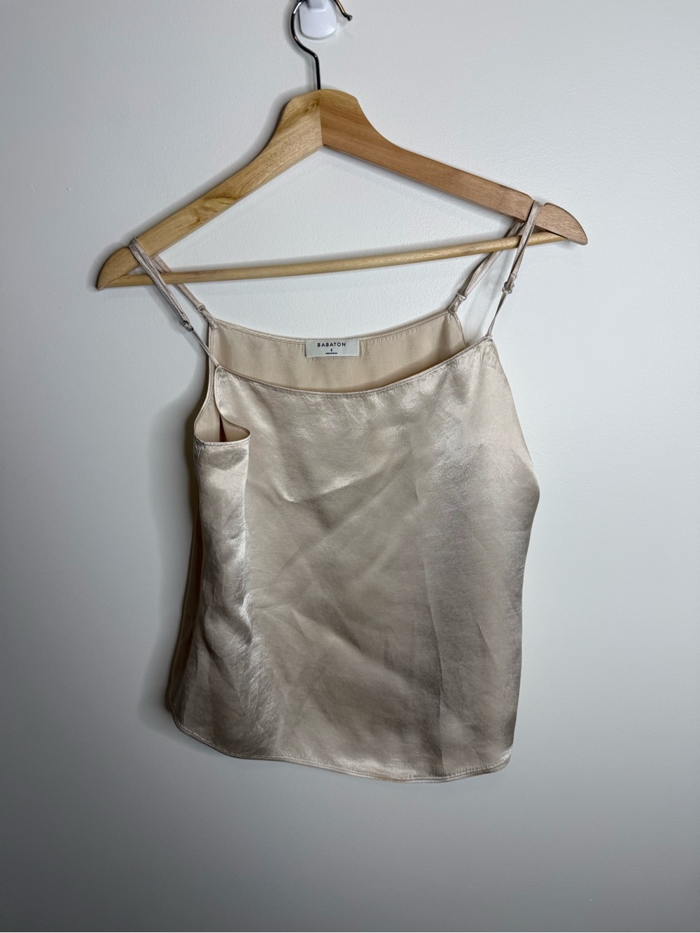 Babaton Benji Satin Cami Top - aritzia size small cream camisole